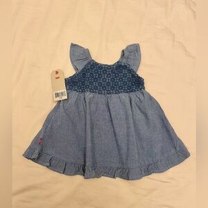 New Levi’s Chambray Baby Dress, 3-6M